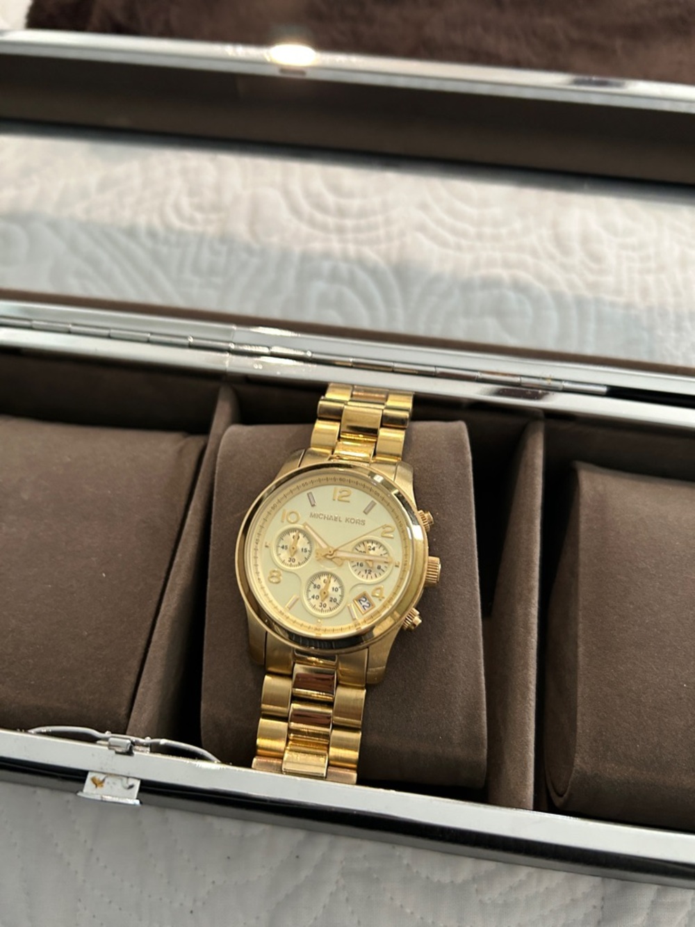 Michael Kors Gold Stainless Steel Chronograph Bracelet Watch